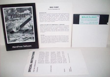 Solo Flight w/ Manual (No Box) - Commodore 64 Game